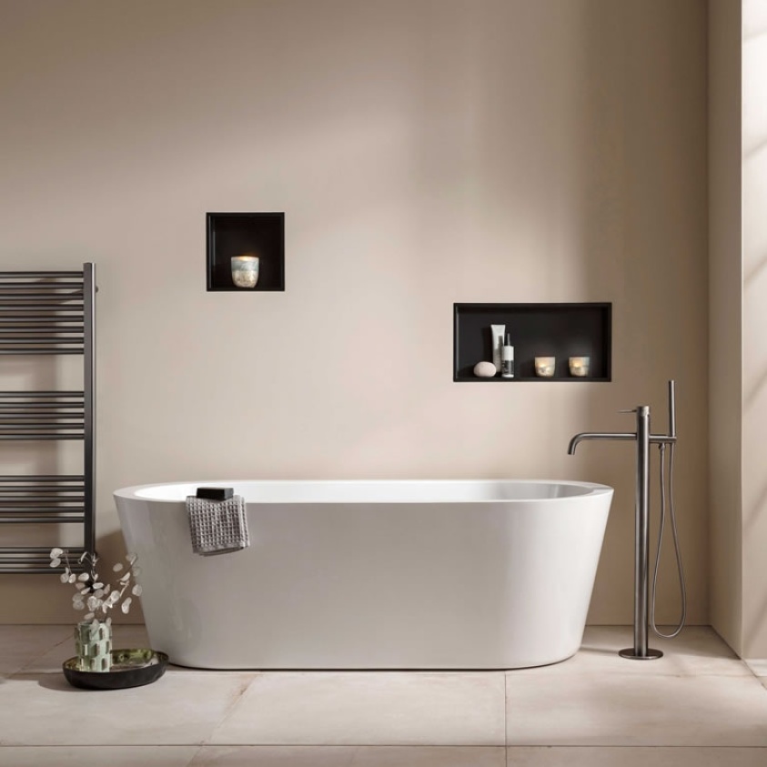 Lifestyle image of JTP Vos Matt Black Shower Niche